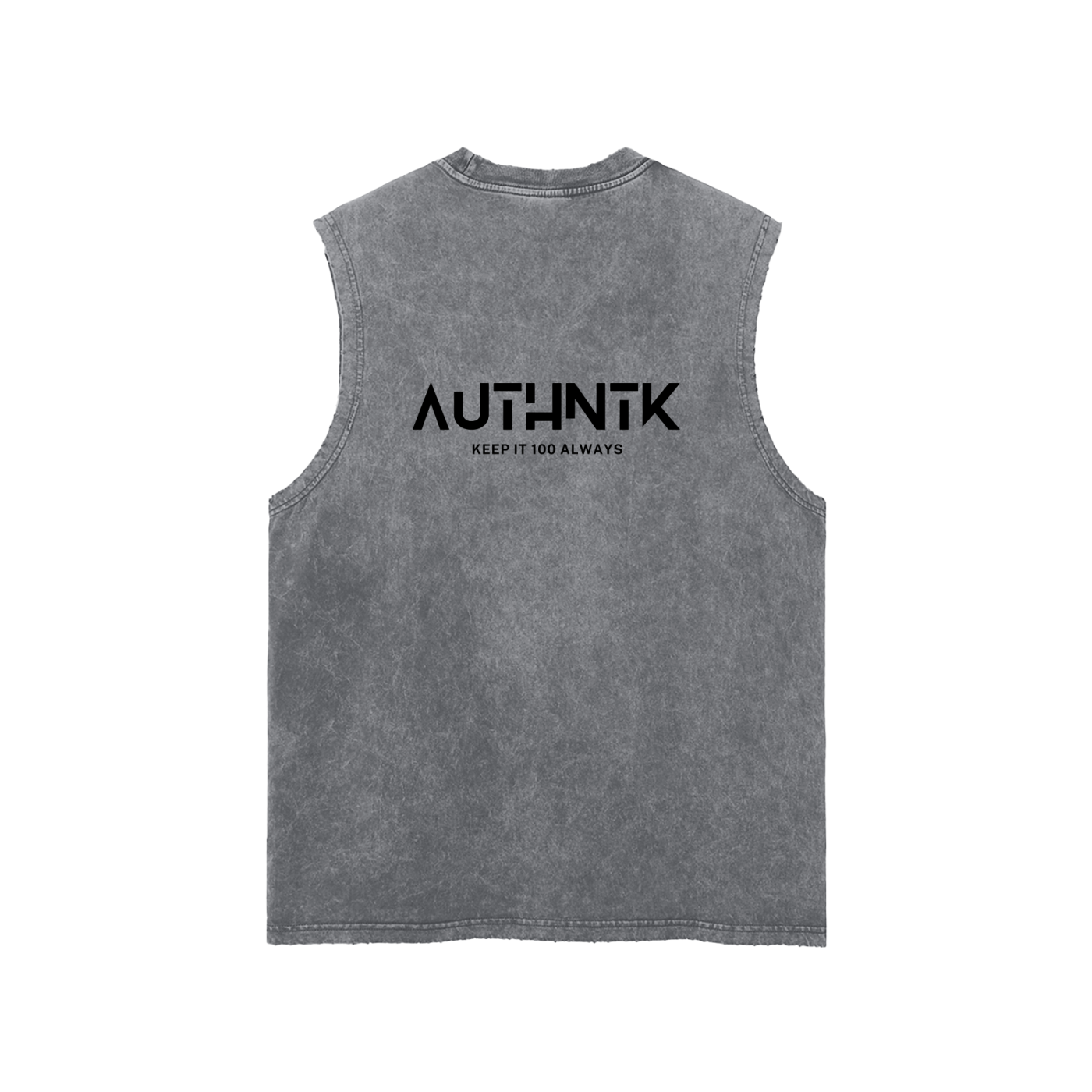 Snow Washed Frayed Hem Tank Top